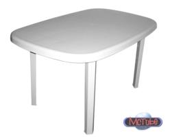 mesa plastico rectangular blanca